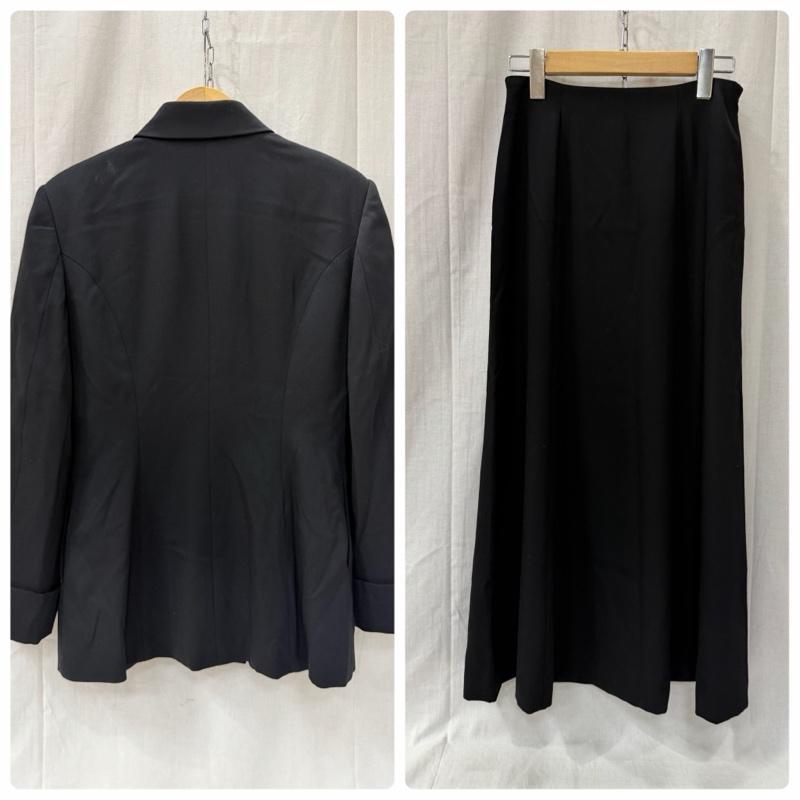 ラルフローレン RALPHLAUREN スーツ スーツ RALPH RALPHLAUREN インパクト21製 ナポレオンジャケット スカートスーツ black ※上下サイズ違い - 無地 黒 / ブラック / black レディース USED 古着 中古 50164433