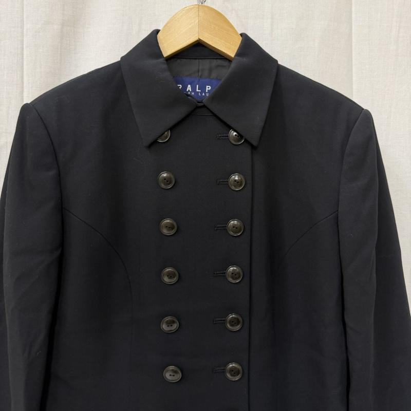 ラルフローレン RALPHLAUREN スーツ スーツ RALPH RALPHLAUREN インパクト21製 ナポレオンジャケット スカートスーツ black ※上下サイズ違い - 無地 黒 / ブラック / black レディース USED 古着 中古 50164433