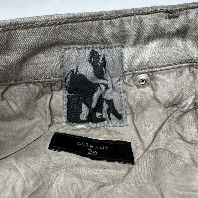リックオウエンス Rick Owens パンツ デニム、ジーンズ DRKSHDW Foil Geth Jeans フォイル 加工 デニム ワイド パンツ DS02D2305-HSCF 26インチ 灰 / グレー / gray メンズ USED 古着 中古 50164434