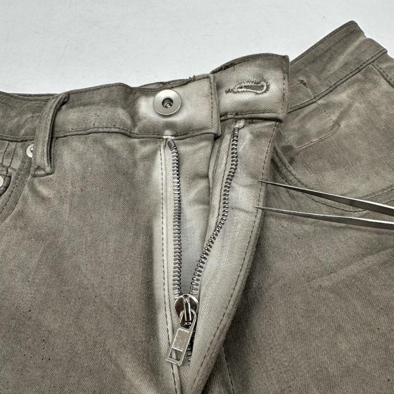 リックオウエンス Rick Owens パンツ デニム、ジーンズ DRKSHDW Foil Geth Jeans フォイル 加工 デニム ワイド パンツ DS02D2305-HSCF 26インチ 灰 / グレー / gray メンズ USED 古着 中古 50164434