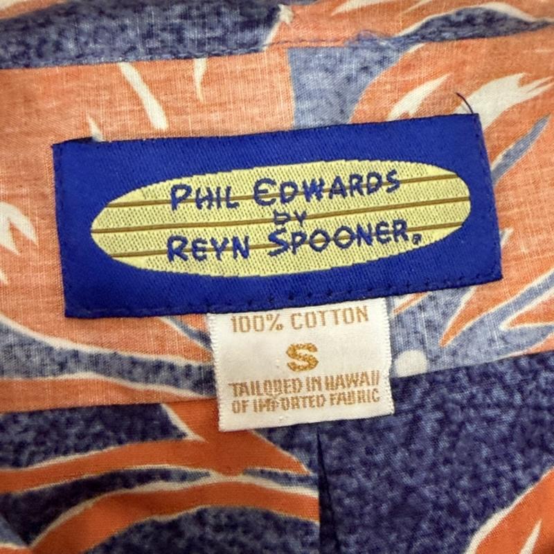 レインスプーナー reyn spooner シャツ、ブラウス 半袖 90s phil edwards by reyn spooner ハワイ製 ハーフボタンボタンダウン アロハシャツ 花柄 S S 花柄 青 / ブルー / blue X 橙 / オレンジ / orange メンズ USED 古着 中古 50164435