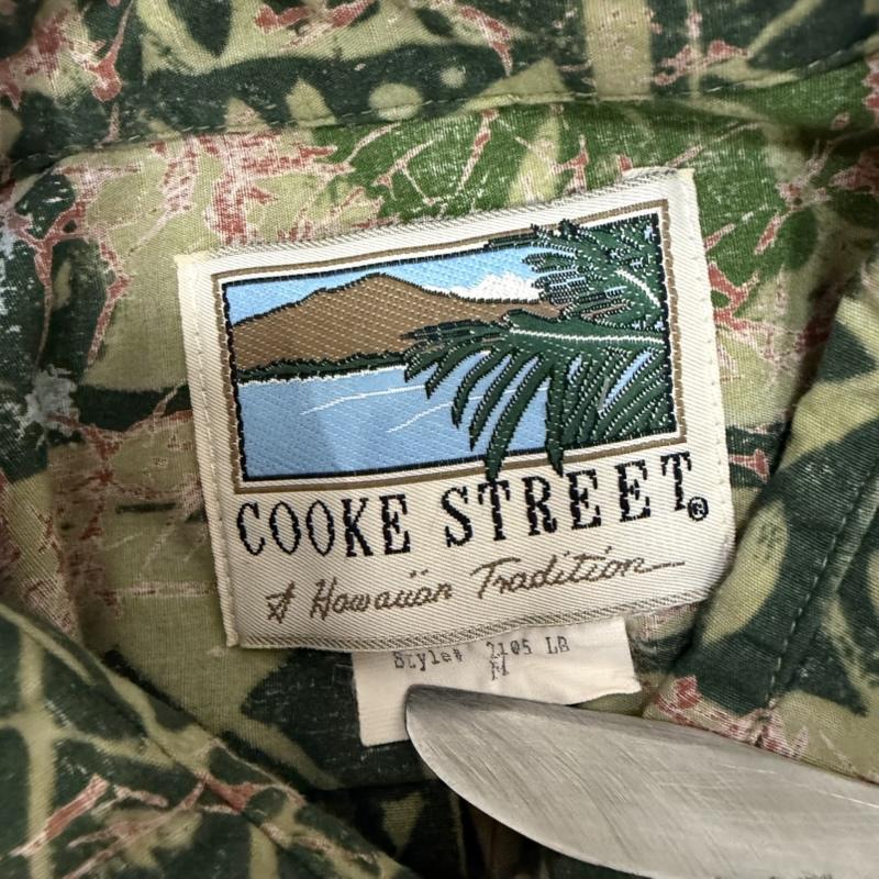 ＵＳフルギ US古着 シャツ、ブラウス 半袖 cooke street アロハシャツ USA製 green M ボタニカル柄 M 総柄 緑 / グリーン / green メンズ USED 古着 中古 50164436