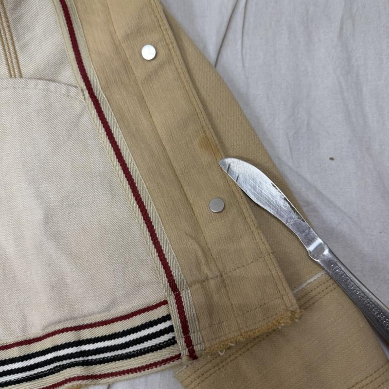 バーバリーロンドン Burberry London ジャケット、上着 ジャケット、ブレザー ウエストマークデニムジャケット ベージュ 40 40 無地 ベージュ / ベージュ / beige レディース USED 古着 中古 50164438