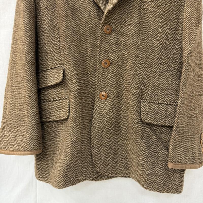 ラルフローレン RALPHLAUREN ジャケット、上着 ジャケット、ブレザー RALPHLAUREN COUNTRY ツイード テーラードジャケット エルボーパッチ brown 11号 11号 無地 茶 / ブラウン / brown メンズ USED 古着 中古 50164439