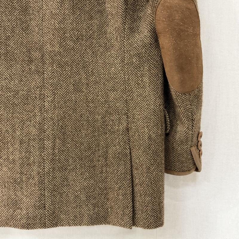 ラルフローレン RALPHLAUREN ジャケット、上着 ジャケット、ブレザー RALPHLAUREN COUNTRY ツイード テーラードジャケット エルボーパッチ brown 11号 11号 無地 茶 / ブラウン / brown メンズ USED 古着 中古 50164439