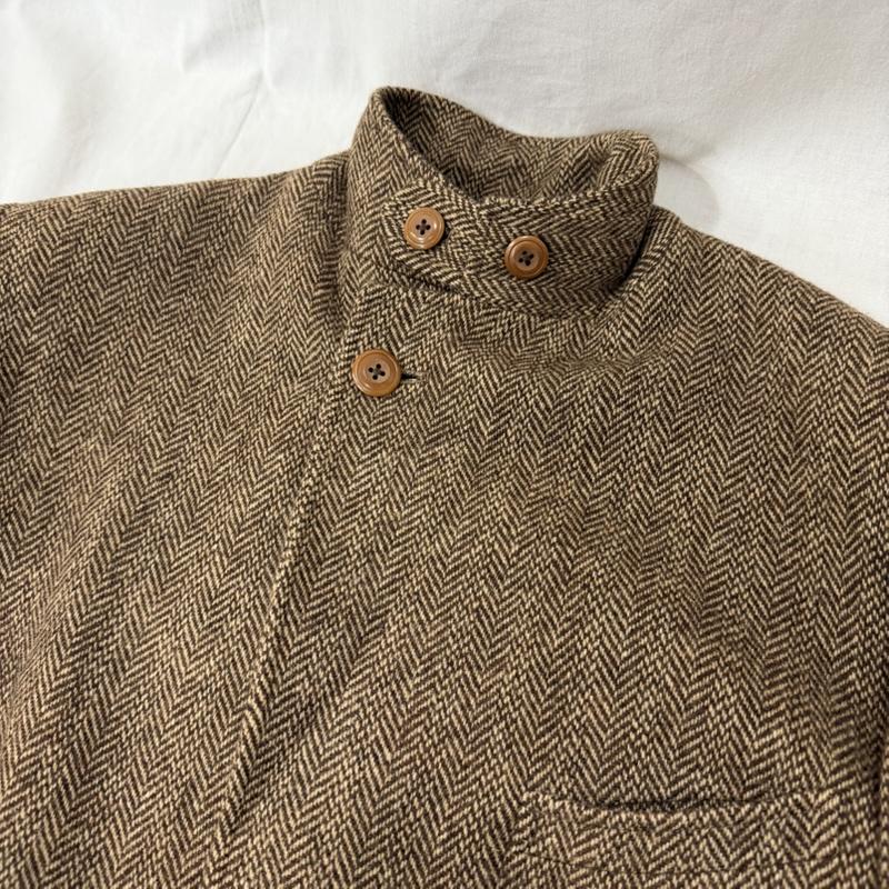 ラルフローレン RALPHLAUREN ジャケット、上着 ジャケット、ブレザー RALPHLAUREN COUNTRY ツイード テーラードジャケット エルボーパッチ brown 11号 11号 無地 茶 / ブラウン / brown メンズ USED 古着 中古 50164439