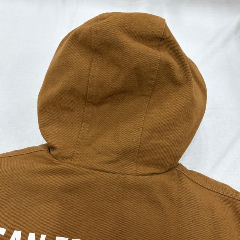 マーク・ゴンザレス Mark Gonzales ジャケット、上着 ジャンパー、ブルゾン ダック キルティング ロゴ 刺繍 プリント パーカー フード アクティブ ワーク ジャケット ブルゾン XL ロゴ、文字 X 刺繍 X プリント キャメル / キャメル / メンズ USED 古着 中古 50164446