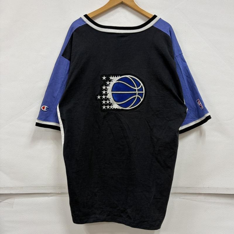 チャンピオン Champion トップス トップス 90s 00s 半袖 シューディングシャツ NBA ロゴ 刺繍 ユニホーム Vネック Tシャツ ヴィンテージ L ロゴ、文字 X 刺繍 青 / ブルー / blue X 白 / ホワイト / white X 黒 / ブラック / black メンズ USED 古着 中古 50164447