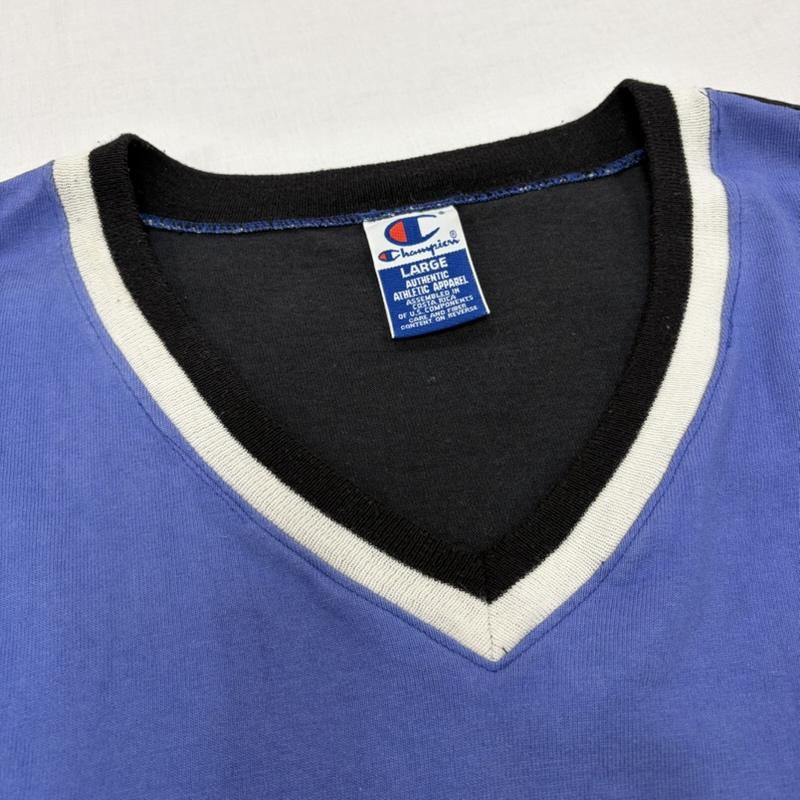 チャンピオン Champion トップス トップス 90s 00s 半袖 シューディングシャツ NBA ロゴ 刺繍 ユニホーム Vネック Tシャツ ヴィンテージ L ロゴ、文字 X 刺繍 青 / ブルー / blue X 白 / ホワイト / white X 黒 / ブラック / black メンズ USED 古着 中古 50164447
