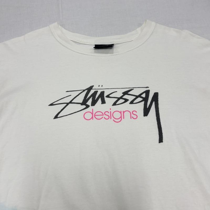 ステューシー STUSSY Tシャツ 半袖 00s OLD オールド 半袖 ロゴ プリント Tシャツ M ロゴ、文字 X プリント 白 / ホワイト / white X 水色 / ライトブルー / X 黒 / ブラック / black X 桃 / ピンク / pink メンズ USED 古着 中古 50164449