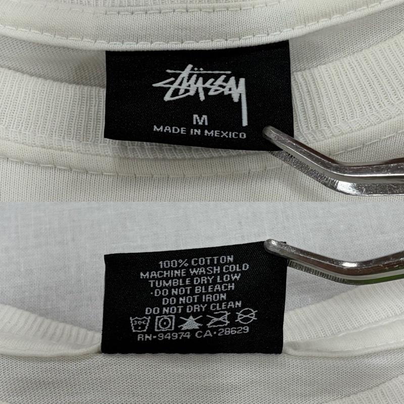 ステューシー STUSSY Tシャツ 半袖 00s OLD オールド 半袖 ロゴ プリント Tシャツ M ロゴ、文字 X プリント 白 / ホワイト / white X 水色 / ライトブルー / X 黒 / ブラック / black X 桃 / ピンク / pink メンズ USED 古着 中古 50164449