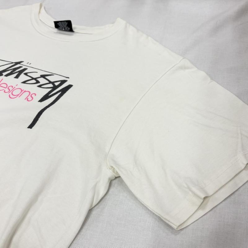 ステューシー STUSSY Tシャツ 半袖 00s OLD オールド 半袖 ロゴ プリント Tシャツ M ロゴ、文字 X プリント 白 / ホワイト / white X 水色 / ライトブルー / X 黒 / ブラック / black X 桃 / ピンク / pink メンズ USED 古着 中古 50164449