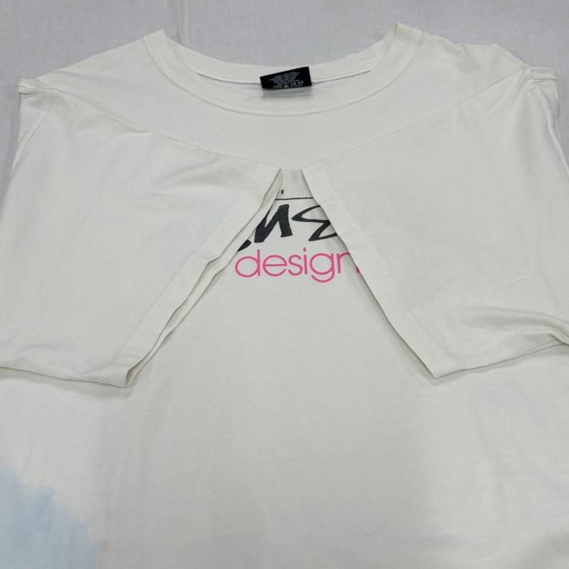ステューシー STUSSY Tシャツ 半袖 00s OLD オールド 半袖 ロゴ プリント Tシャツ M ロゴ、文字 X プリント 白 / ホワイト / white X 水色 / ライトブルー / X 黒 / ブラック / black X 桃 / ピンク / pink メンズ USED 古着 中古 50164449