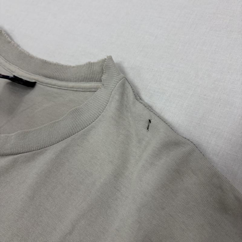 ステューシー STUSSY Tシャツ 半袖 90s OLD オールド ロゴ 戦闘機 プリント 半袖 TシャツUSA製 ヴィンテージ 紺タグ シングルステッチ フェード L ロゴ、文字 X プリント 灰 / グレー / gray メンズ USED 古着 中古 50164451