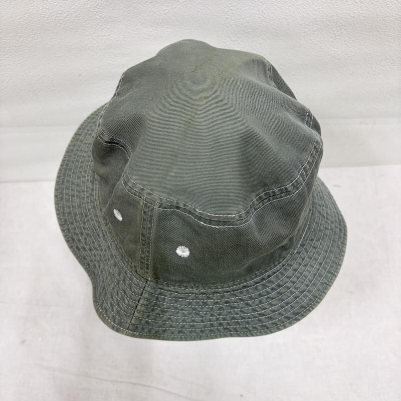 ステューシー STUSSY 帽子 ハット OLD オールド 90sフロント ロゴ 刺繍 バケットハット フェード L-XL ヴィンテージ - ロゴ、文字 X 刺繍 カーキ / カーキ / khaki X 白 / ホワイト / white メンズ USED 古着 中古 50164456
