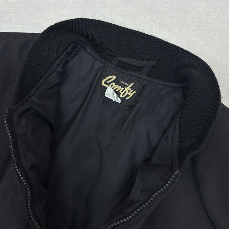 コンフィー comfy ジャケット、上着 ジャンパー、ブルゾン 中綿 ナイロン ジャケット ヨーク スクエア キルティング M 黒 / ブラック / black メンズ USED 古着 中古 50164457