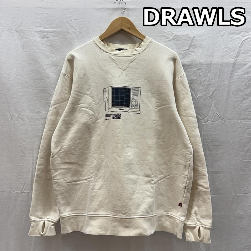 ヴィンテージ VINTAGE トレーナー 長袖 DRAWLS ドロールズ はめ込み前V スウェット トレーナー BLADE STATION L メンズ USED 古着 中古 50164460