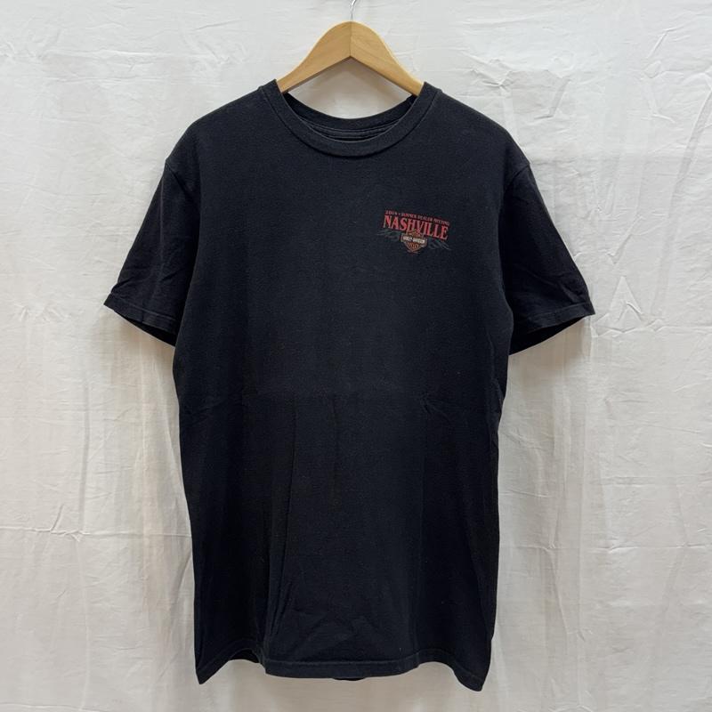ハーレーダビッドソン Harley-Davidson Tシャツ 半袖 2014 SUMMER DEALER MEETING ナッシュビル ロゴ クルーネック 半袖 Tシャツ M 黒 / ブラック / black メンズ USED 古着 中古 50164461