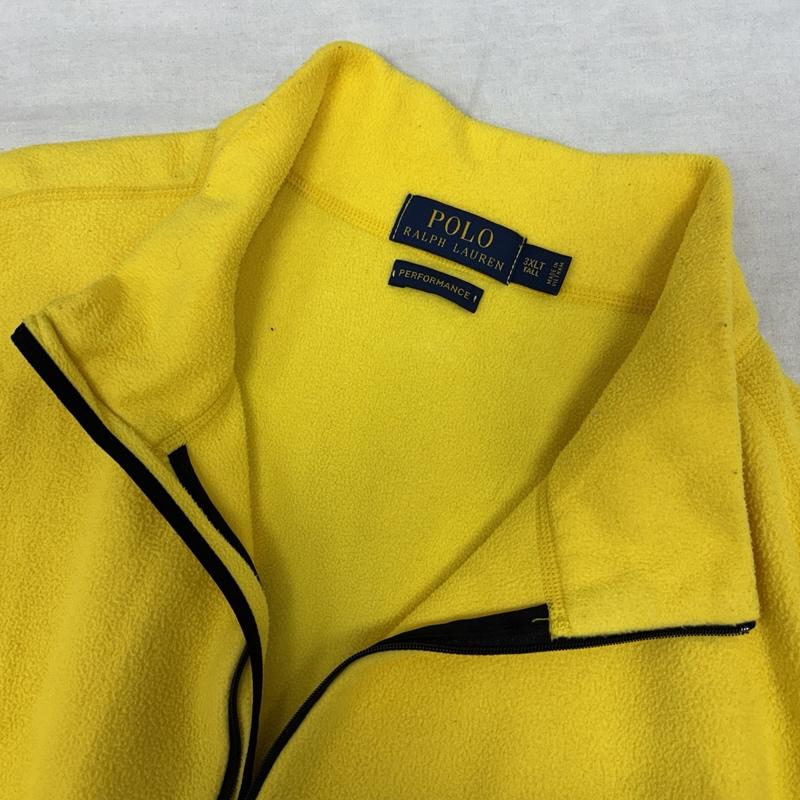 ポロラルフローレン POLO RALPH LAUREN ジャケット、上着 ジャンパー、ブルゾン PERFORMANCE ビッグサイズ ハーフジップ プルオーバー フリース ジャケット - 黄 / イエロー / yellow メンズ USED 古着 中古 50164463
