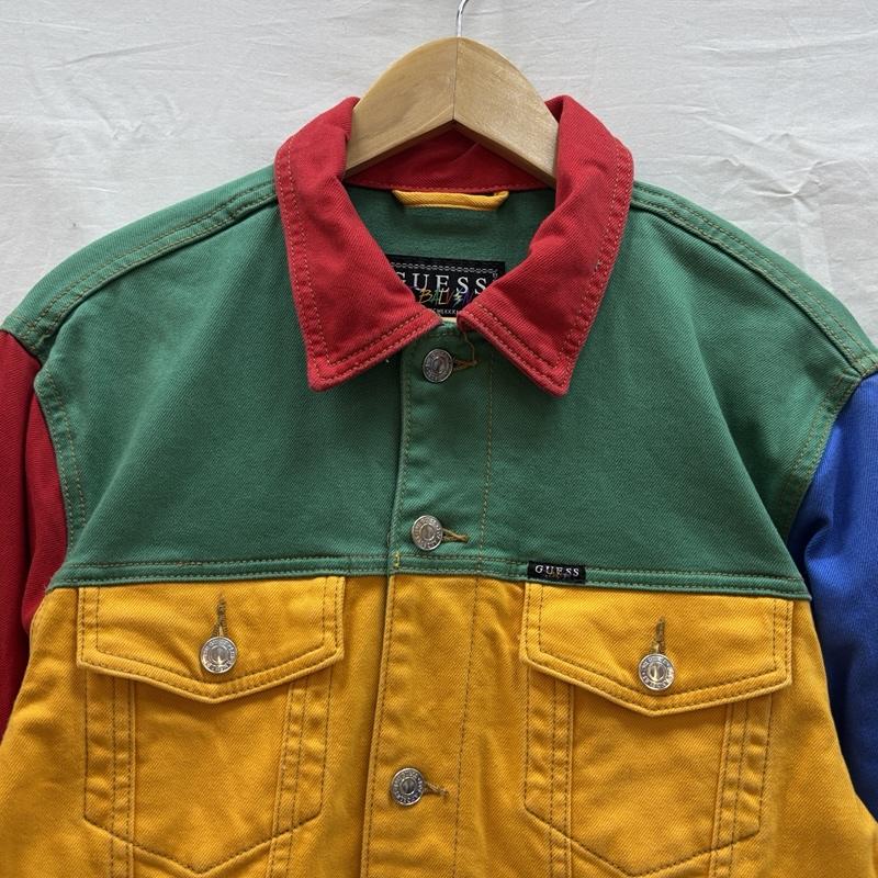 ゲス Guess ジャケット、上着 ジャンパー、ブルゾン J.Balvin クレイジーパターン トラッカー ジャケット ストレッチ M メンズ USED 古着 中古 50164464