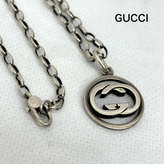 グッチ GUCCI アクセサリー ネックレス、ペンダント ネックレス ペンダント GG インターロッキング G シルバー - メンズ USED 古着 中古 50164481