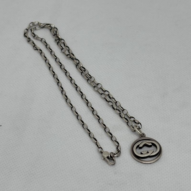 グッチ GUCCI アクセサリー ネックレス、ペンダント ネックレス ペンダント GG インターロッキング G シルバー - メンズ USED 古着 中古 50164481