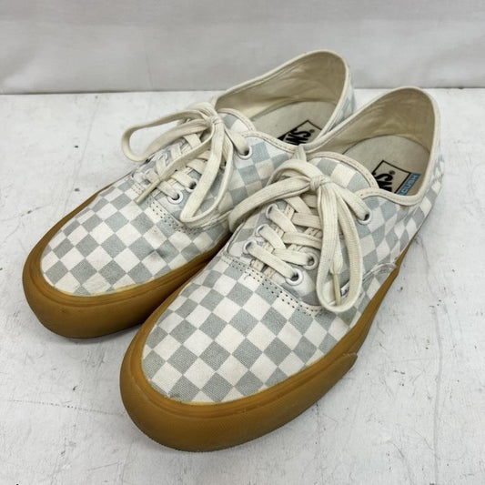 バンズ VANS スニーカー スニーカー オーセンティック チェッカー ガムソール 28.0cm 白 / ホワイト / white X 水色 / ライトブルー / メンズ USED 古着 中古 50164483