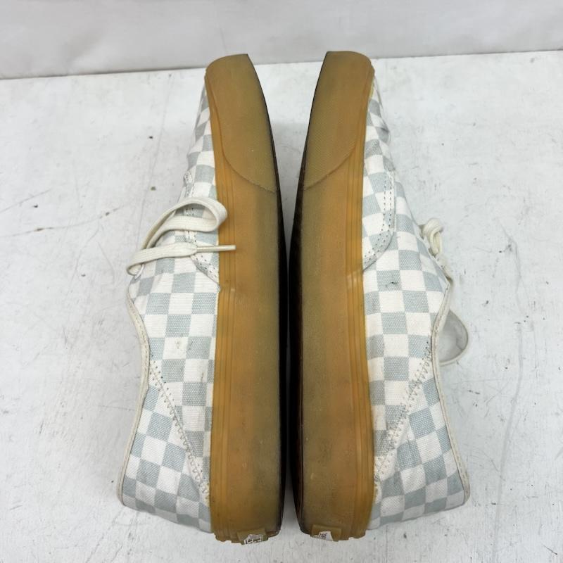 バンズ VANS スニーカー スニーカー オーセンティック チェッカー ガムソール 28.0cm 白 / ホワイト / white X 水色 / ライトブルー / メンズ USED 古着 中古 50164483