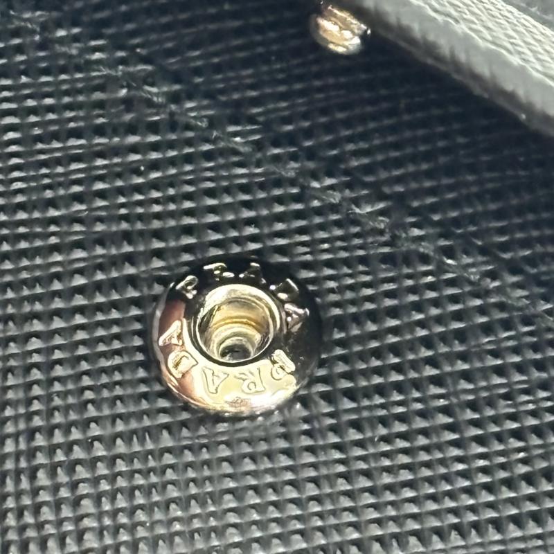 プラダ PRADA 財布 二つ折り 財布 TESSUTO SAFFIAN 2MO738 NERO テスート サフィアーノ トライアングルロゴ - 黒 / ブラック / black メンズ USED 古着 中古 50164485