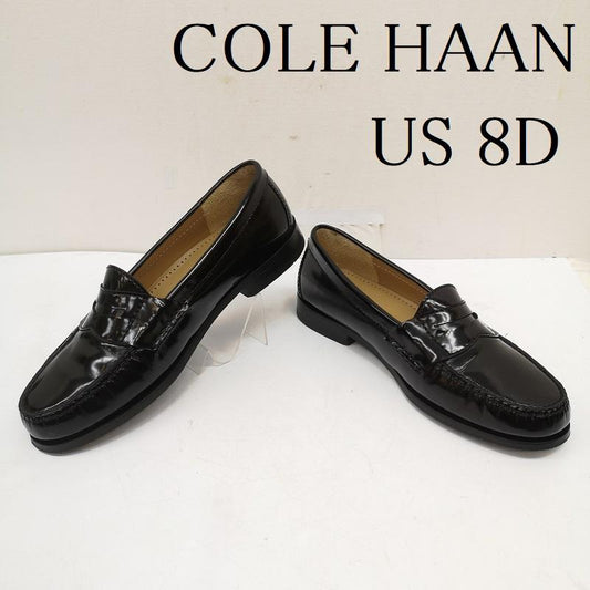 コールハーン COLE HAAN ローファー ローファー 03503 ピンチ ペニー コイン レザー ローファー 革靴 US：8 黒 / ブラック / black メンズ USED 古着 中古 50164492