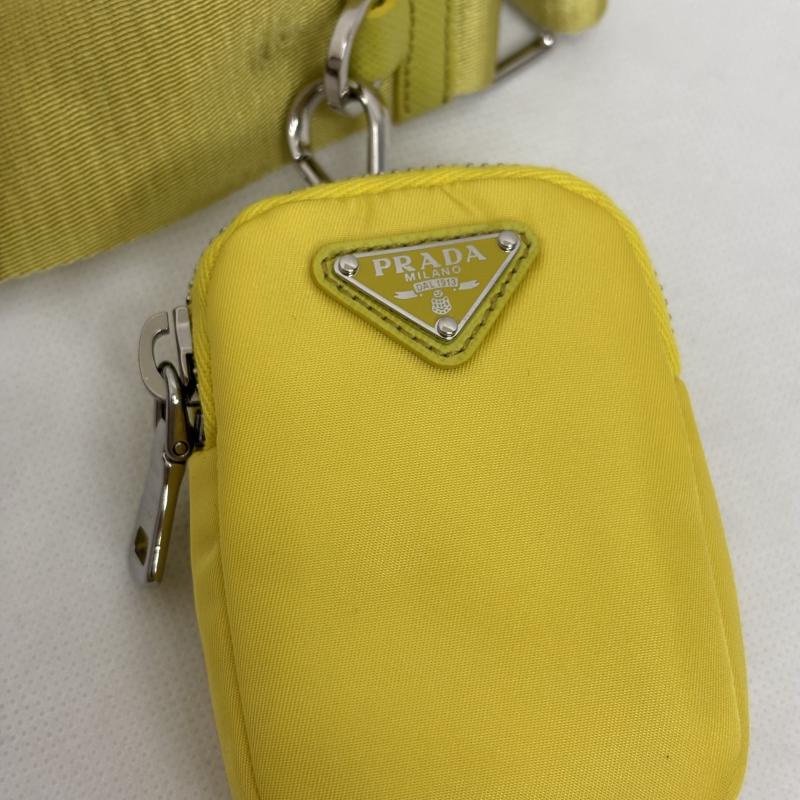 プラダ PRADA ハンドバッグ ハンドバッグ Re-Edition 2005 リエディション リナイロン トライアングルロゴプレート ミニ - 黄 / イエロー / yellow レディース USED 古着 中古 50164495