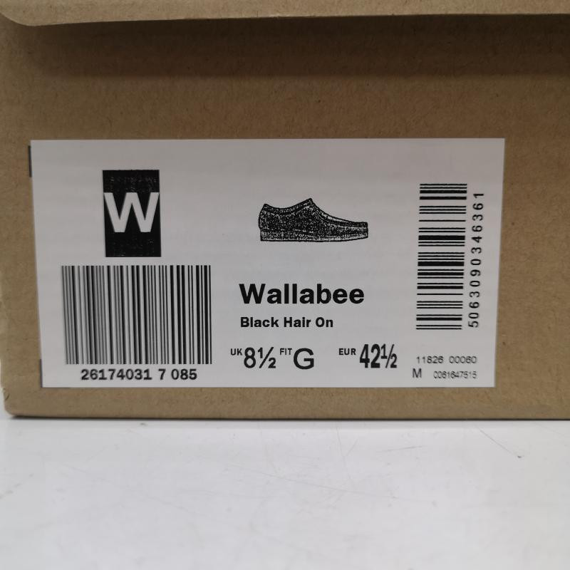 クラークス Clarks ブーツ 一般 Wallabee Hair On ワラビー ヘアーオン レザー モカシン シューズ 26174031 UK：8.5 黒 / ブラック / black メンズ USED 古着 中古 50164496