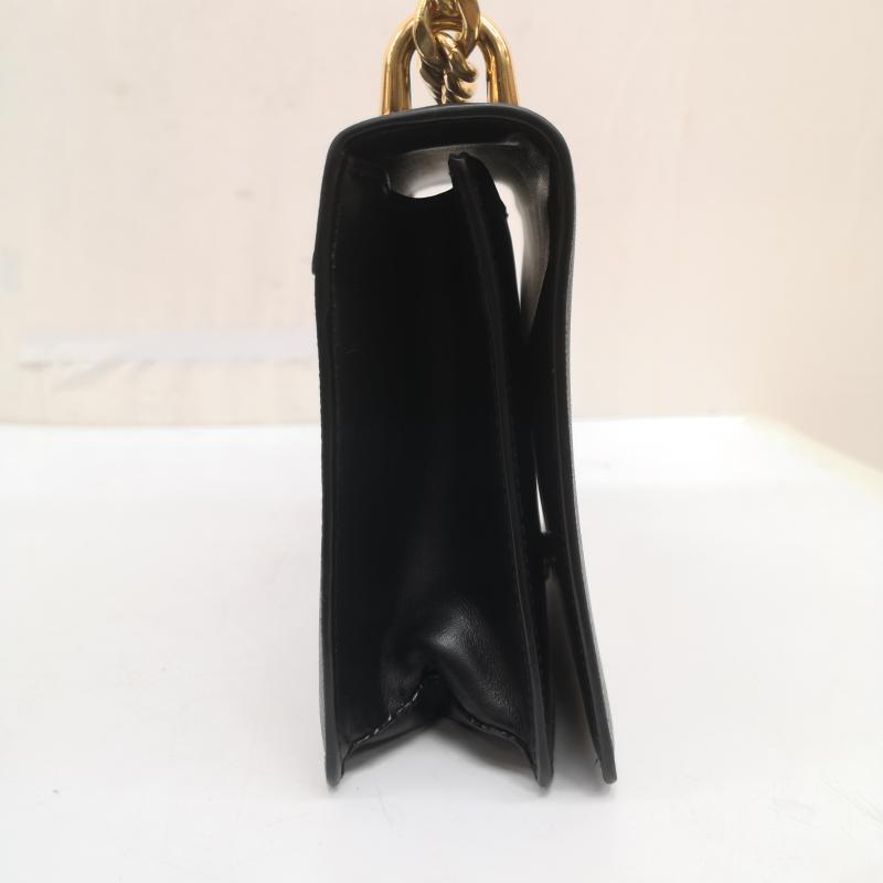 プラダ PRADA ショルダーバッグ ショルダーバッグ サフィアーノ レザー チェーン ゴールド 金具 ショルダーバッグ 1BD133 - 黒 / ブラック / black X 金 / ゴールド / gold color レディース USED 古着 中古 50164498
