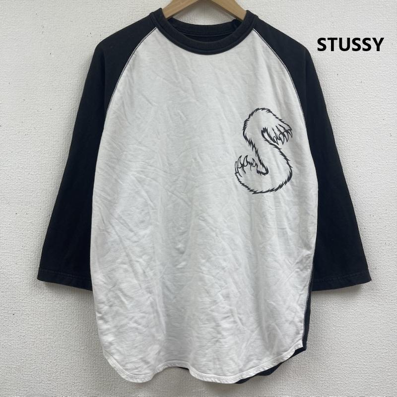 ステューシー STUSSY Tシャツ 七分袖 90s 00s OLD STUSSY ラグラン 七分袖 カットソー Tシャツ M 黒 / ブラック / black メンズ USED 古着 中古 50164500