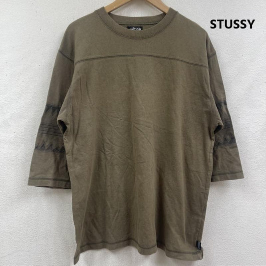 ステューシー STUSSY Tシャツ 七分袖 90s 00s OLD STUSSY 七分袖 カットソー Tシャツ M カーキ / カーキ / khaki メンズ USED 古着 中古 50164502