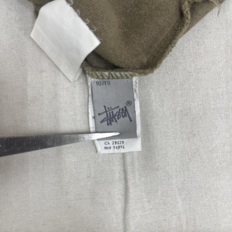 ステューシー STUSSY Tシャツ 七分袖 90s 00s OLD STUSSY 七分袖 カットソー Tシャツ M カーキ / カーキ / khaki メンズ USED 古着 中古 50164502