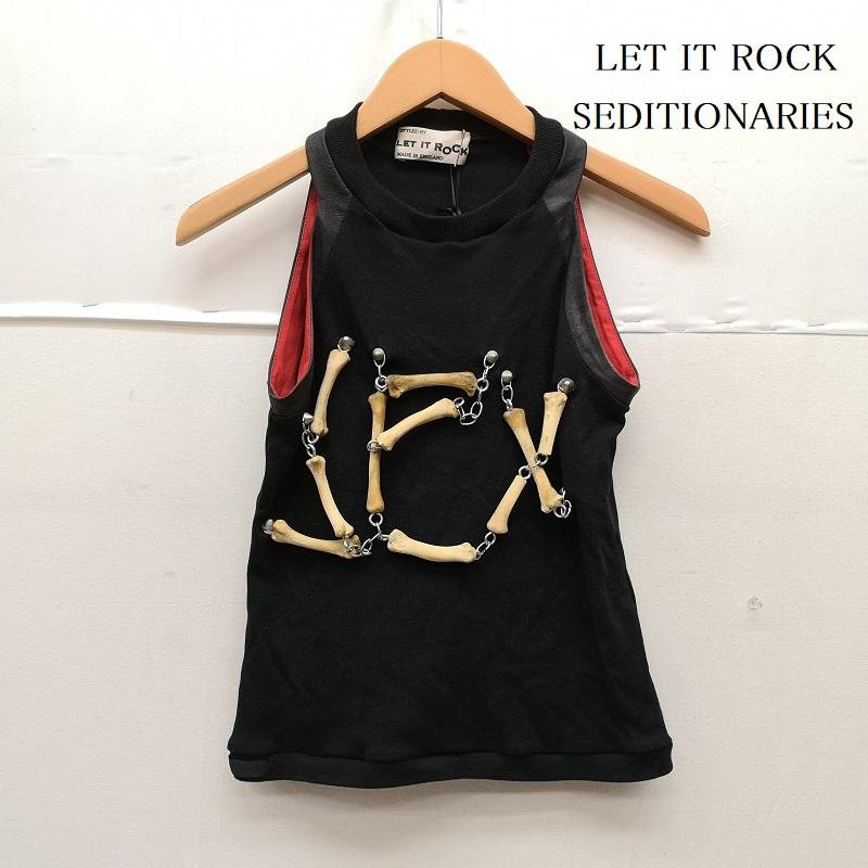 セディショナリーズ SEDITIONARIES タンクトップ タンクトップ 1971年 当時物 SEX ノースリーブ タンクトップ LET IT ROCK 黒 / ブラック / black メンズ USED 古着 中古 50164504