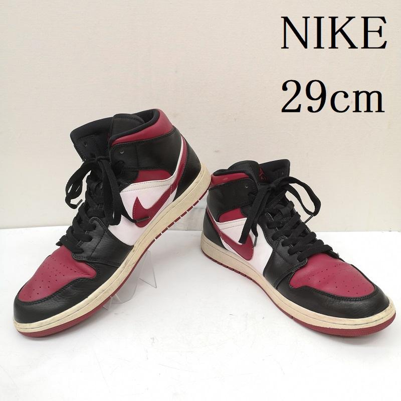 ナイキ NIKE スニーカー スニーカー 554724-066 AIR JORDAN 1 MID エア ジョーダン 1 ミッド 29.0cm 黒 / ブラック / black メンズ USED 古着 中古 50164506