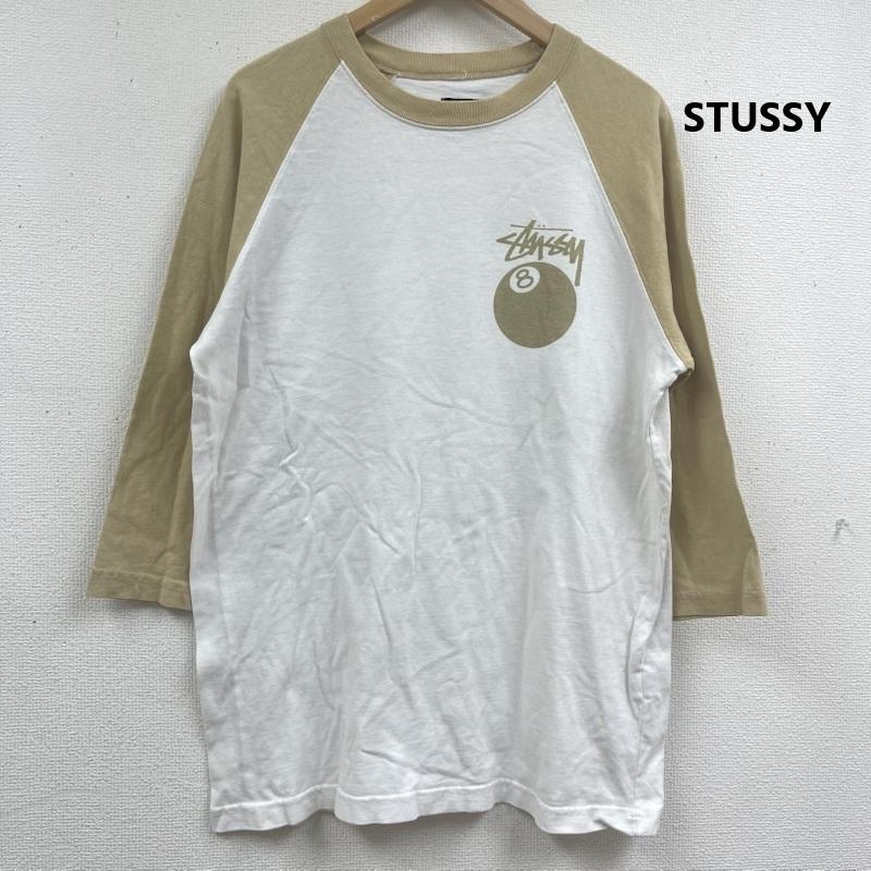 ステューシー STUSSY Tシャツ 七分袖 90s 00s 8ボール 7分袖 ラグラン Tシャツ カットソー M ベージュ / ベージュ / beige メンズ USED 古着 中古 50164508
