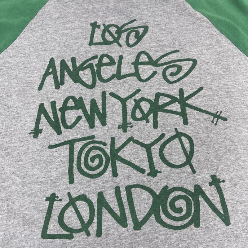 ステューシー STUSSY Tシャツ 半袖 90s 00s Old Stussy ラグランスリーブ ロゴ プリント Tシャツ M 白 / ホワイト / white メンズ USED 古着 中古 50164511