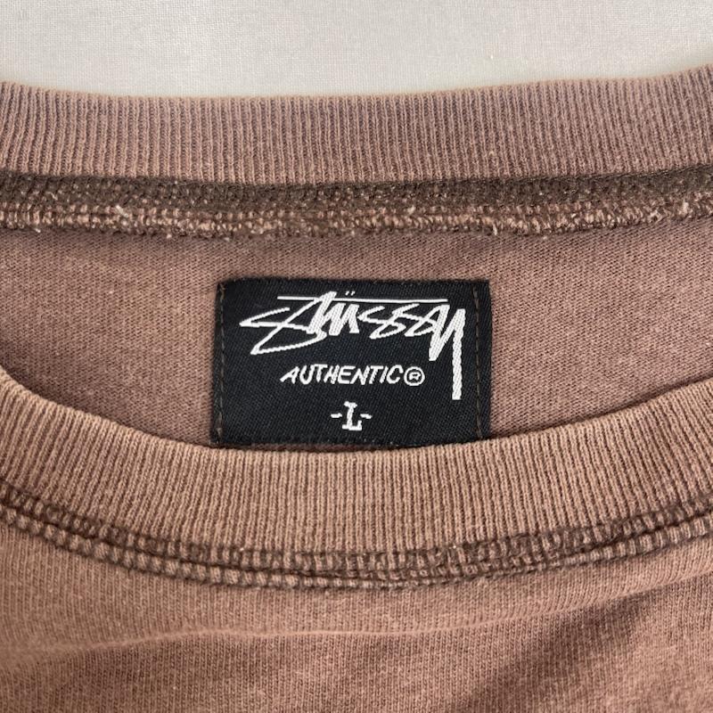 ステューシー STUSSY Tシャツ 七分袖 USA製 90s 00s OLD STUSSY フットボール カットソー Tシャツ L 茶 / ブラウン / brown メンズ USED 古着 中古 50164512