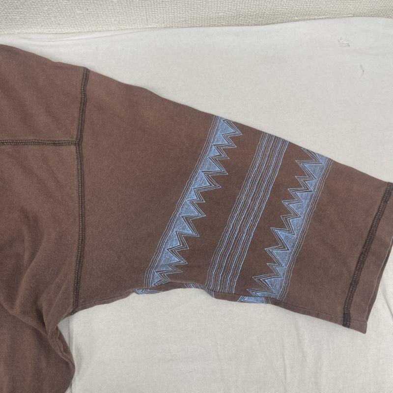 ステューシー STUSSY Tシャツ 七分袖 USA製 90s 00s OLD STUSSY フットボール カットソー Tシャツ L 茶 / ブラウン / brown メンズ USED 古着 中古 50164512