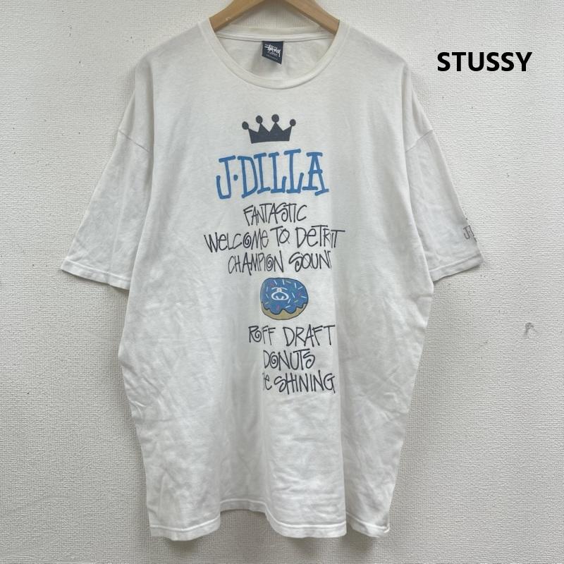 ステューシー STUSSY Tシャツ 半袖 J.Dilla WT コラボ ワールドツアー プリント Tシャツ カットソー XL 白 / ホワイト / white メンズ USED 古着 中古 50164515