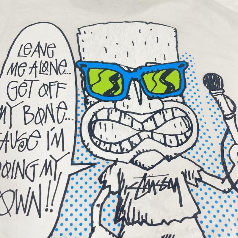 ステューシー STUSSY Tシャツ 半袖 90s 00s OLD STUSSY グラフィック プリント Tシャツ L 白 / ホワイト / white メンズ USED 古着 中古 50164517