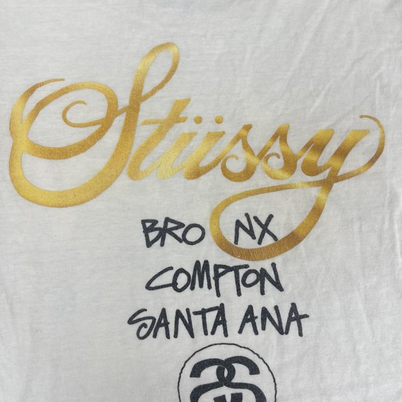 ステューシー STUSSY Tシャツ 半袖 00s World Tour ゴールドカラー ロゴ グラフィック プリント Tシャツ S 白 / ホワイト / white メンズ USED 古着 中古 50164522