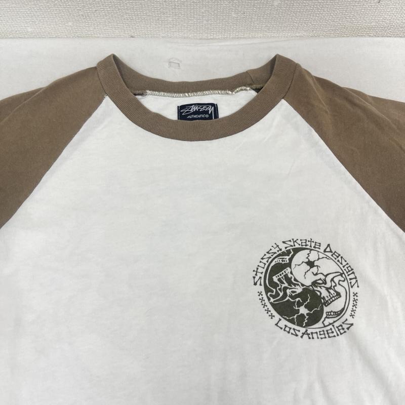 ステューシー STUSSY Tシャツ 半袖 00s OLD STUSSY 陰陽スカル YIN AND YANG SKULL Tシャツ L 茶 / ブラウン / brown メンズ USED 古着 中古 50164525