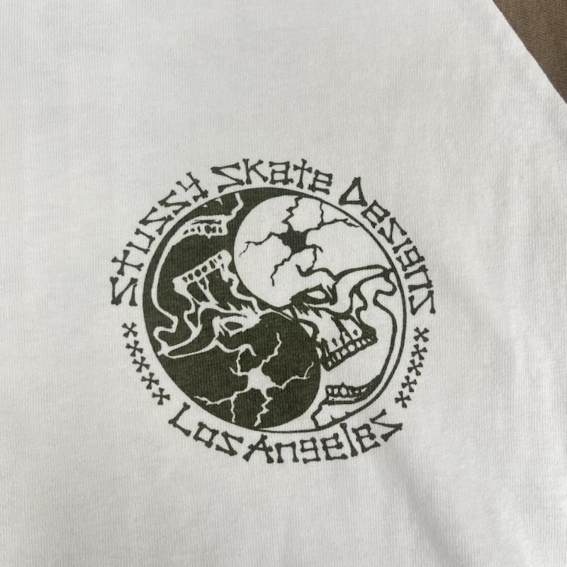 ステューシー STUSSY Tシャツ 半袖 00s OLD STUSSY 陰陽スカル YIN AND YANG SKULL Tシャツ L 茶 / ブラウン / brown メンズ USED 古着 中古 50164525