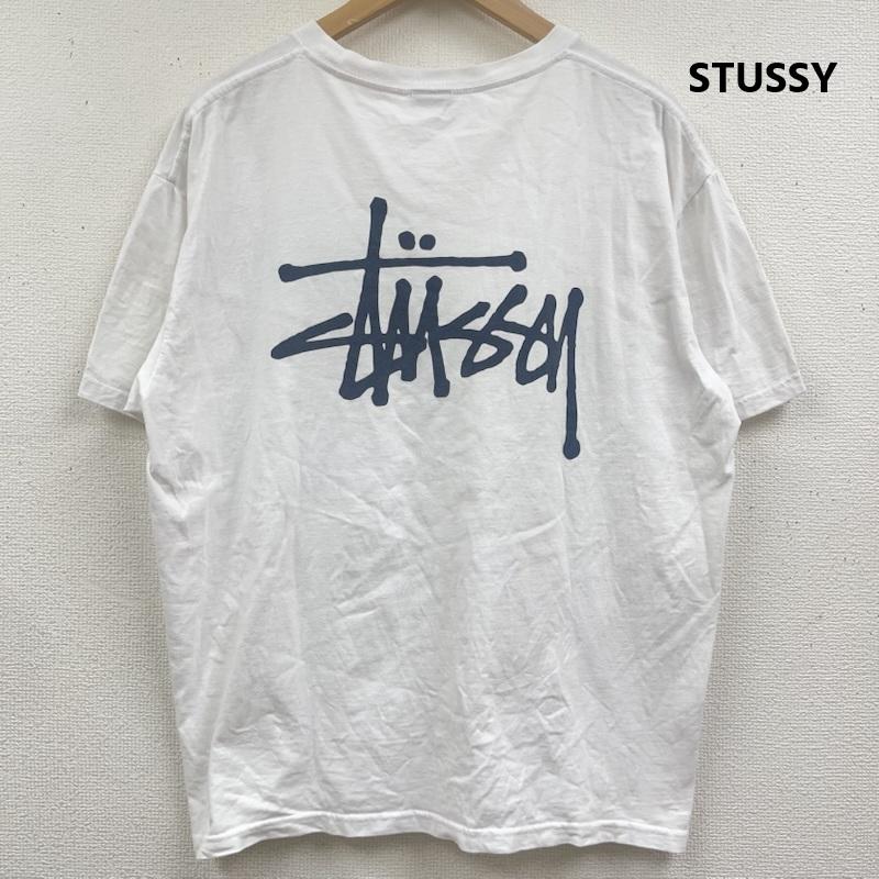 ステューシー STUSSY Tシャツ 半袖 00s Basic Stussy バック プリント ロゴ Tシャツ カットソー L 白 / ホワイト / white メンズ USED 古着 中古 50164528