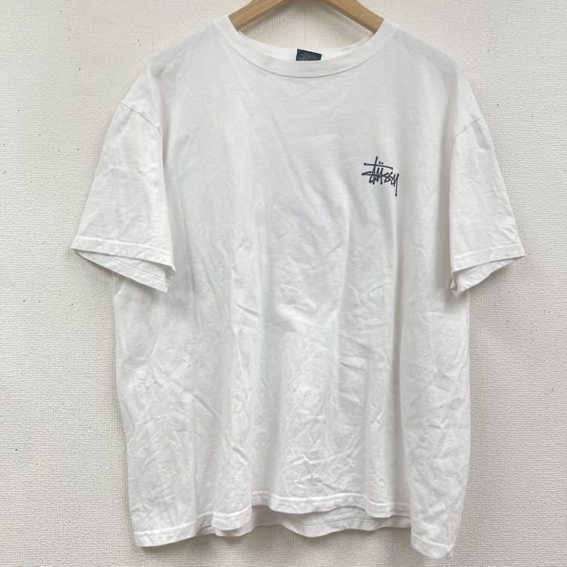 ステューシー STUSSY Tシャツ 半袖 00s Basic Stussy バック プリント ロゴ Tシャツ カットソー L 白 / ホワイト / white メンズ USED 古着 中古 50164528