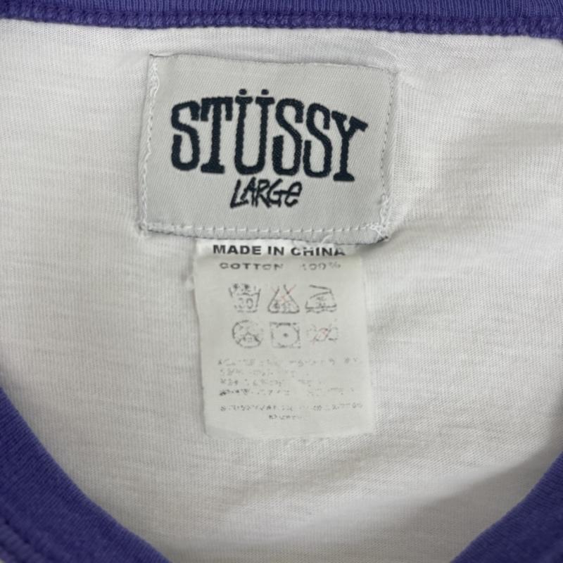 ステューシー STUSSY Tシャツ 七分袖 90s 白タグ OLD STUSSY ラグランスリーブ Tシャツ L 白 / ホワイト / white メンズ USED 古着 中古 50164532
